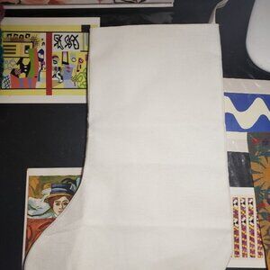 Christmas stocking - with blank canvas to DECORATE YOUR OWN WAY